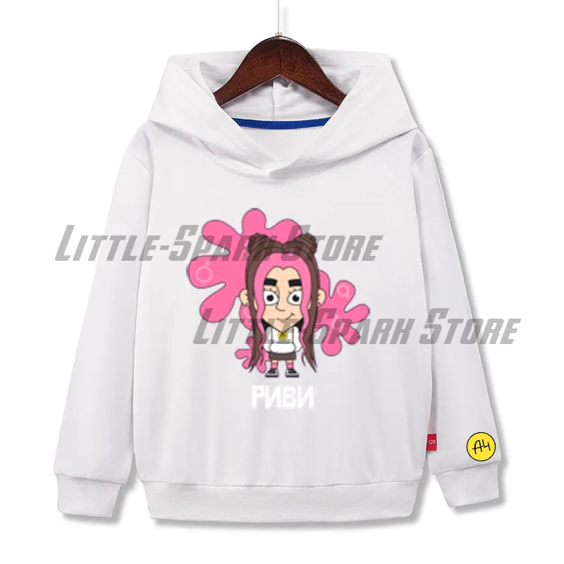 Pink Cute А4 Риви Boy Girl Hoodies Cotton Влад a4 Бумага Summer Kids Casual Hoodies Sweatshirts Baby Children's clothing girls