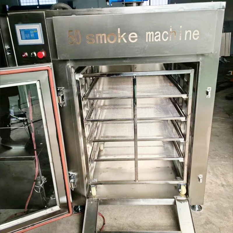 Gas Powered Automatic Smokehouse Meat Fish Sausage Chicken Smoker Oven Commercial Equipment OEM Customized