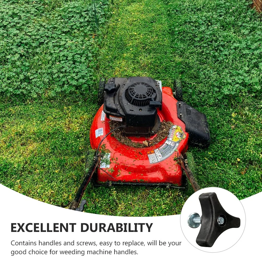

1 Set Triangle Mower Replacement Durable Handle For Hay Mower Practical Gardening Trimmer Handle Screws Included Easy Install