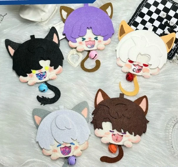 

Аниме Love and Deepspace Rafayel Sylus Caleb Xavier Zayne Косплей Мультяшный кот Нетканый кулон Материал Упаковка DIY Брелок