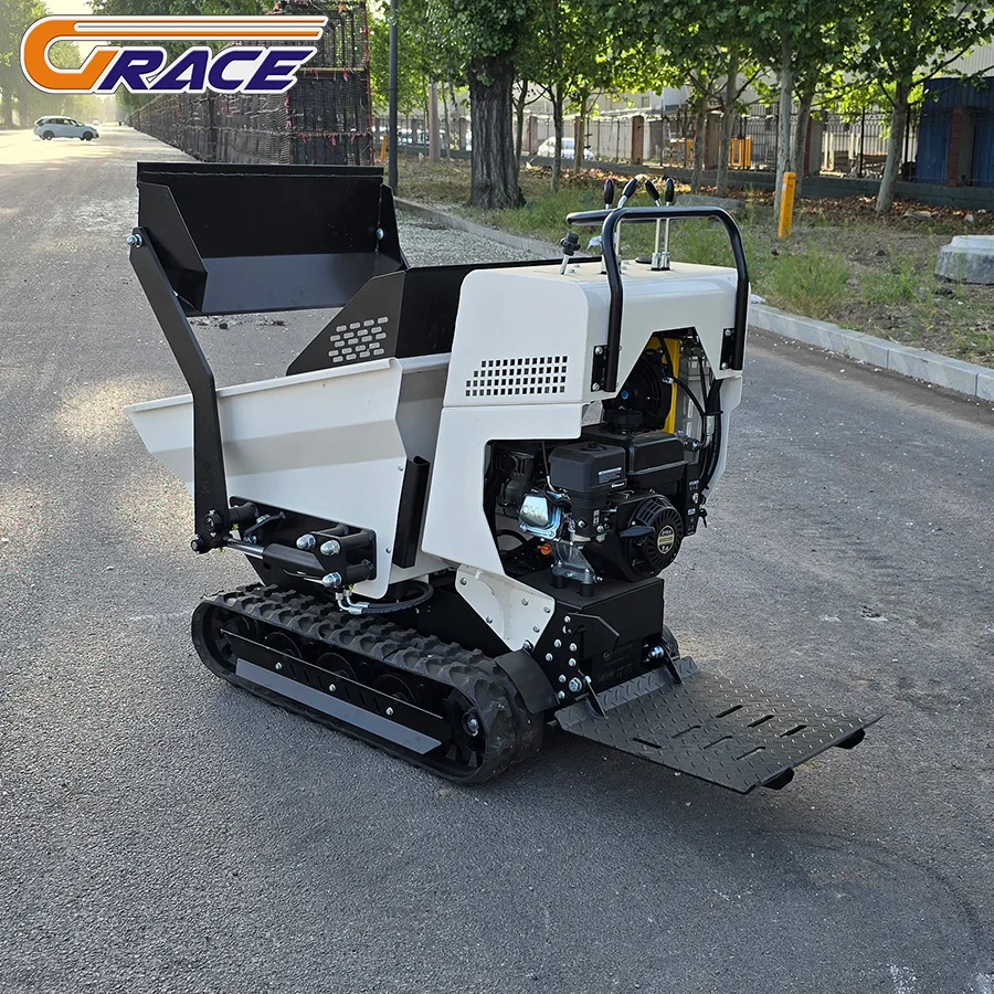 Laag brandstofverbruik Mini Crawler Transporter Huishoudelijke Mini Rupsdumper met goedkope prijs