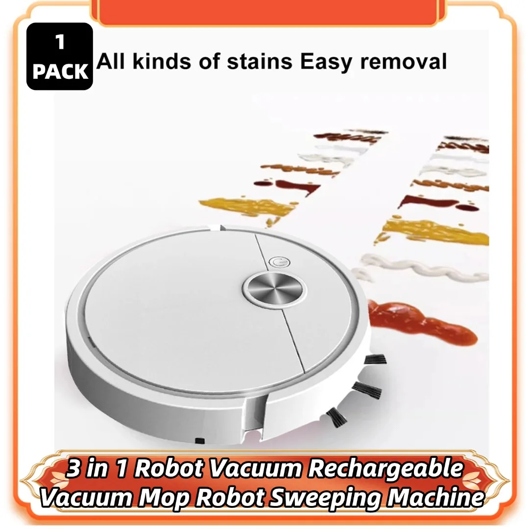 

3in1 Robot Rechargeable Vacuum Mopping Sweeping Machine Efficient Cleaning Scanning Suction Dragging Integrated Cleaning Machine
