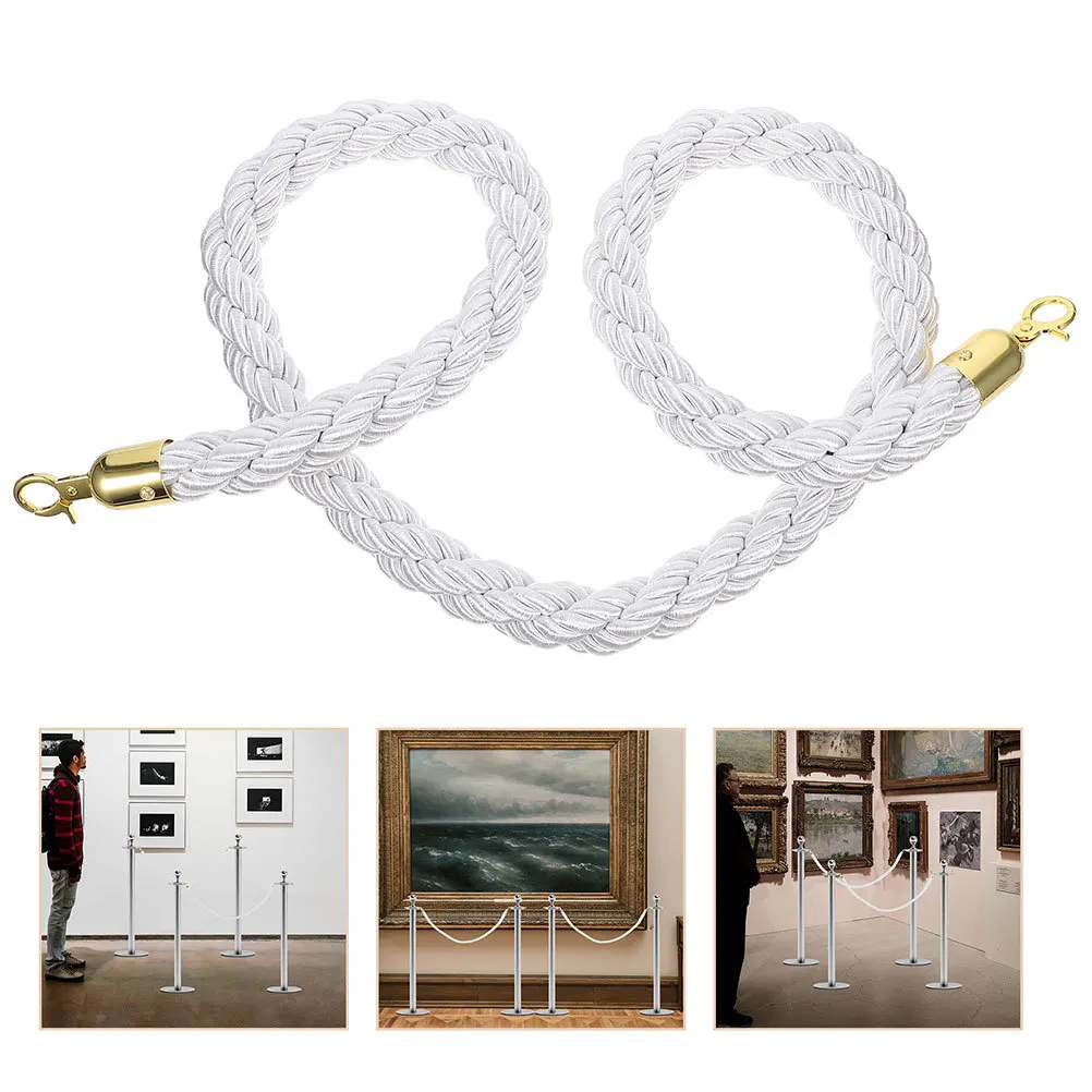 

Crowd Control Rope Barrier With Hook Durable Braided Design For Event Queue Management Stanchion Safety Divider 1M