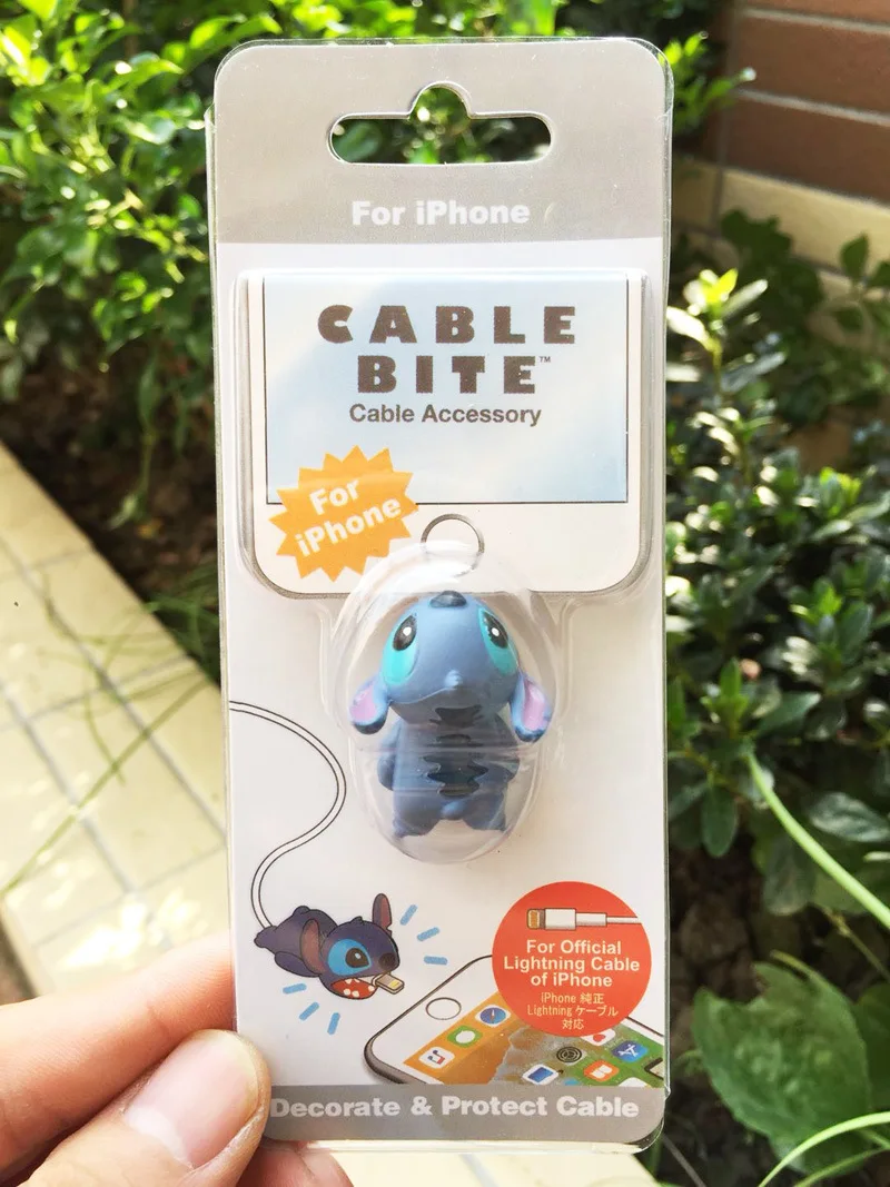Creative Disney Cute Stitch Donald Duck Cartoon Phone Charger Cable Protector Usb Data Line Head Protection Cover Fashion Gift