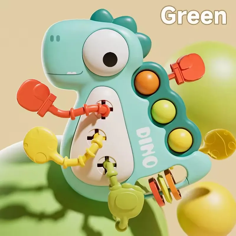 

Montessori Toys for Baby,Dinosaur Pull String Toy For Infant,Sensory Teething Toys, Gifts For Toddlers Boys And Girls