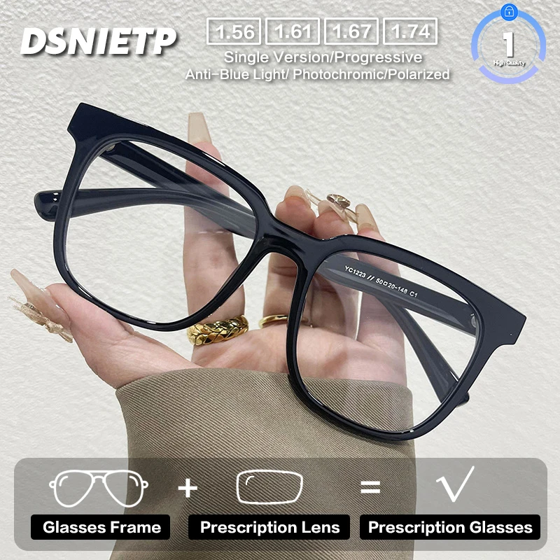 

Очки DSNIETP для женщин, с большой оправой, прогрессивные, фотохромные, с защитой от синего света, для чтения, при дальнозоркости и близорукости