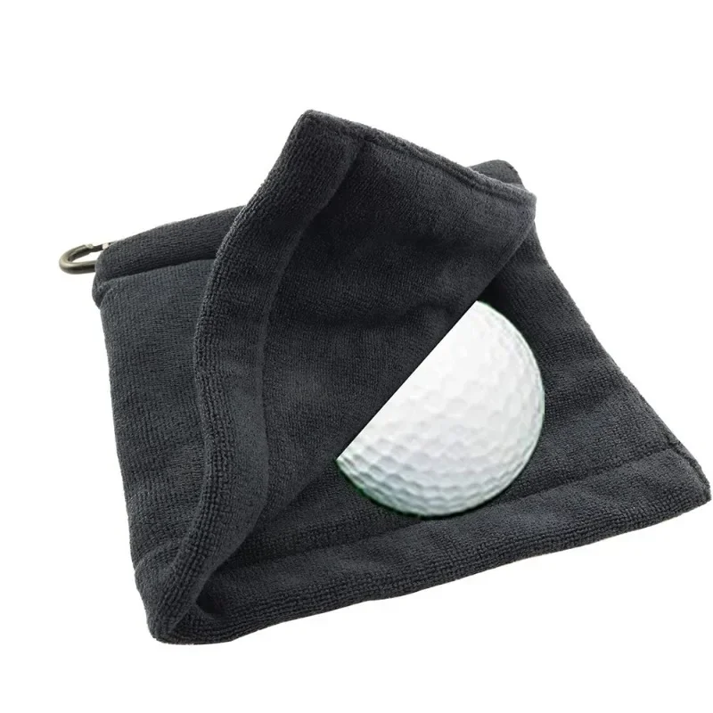 1PC Golf Ball Cleaning Towel Club Towel Outdoor Hook Towel Microfiber Velvet Outdoor Convenient Hhanging Waist Sports Club Cloth