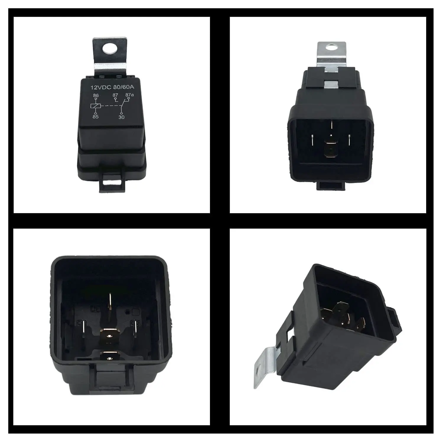 80A/60A 12V Waterproof Automotive Relay With Socket 5-Pin Relay Switch For Marine Automotive Fan Multi-purpose Relay kit