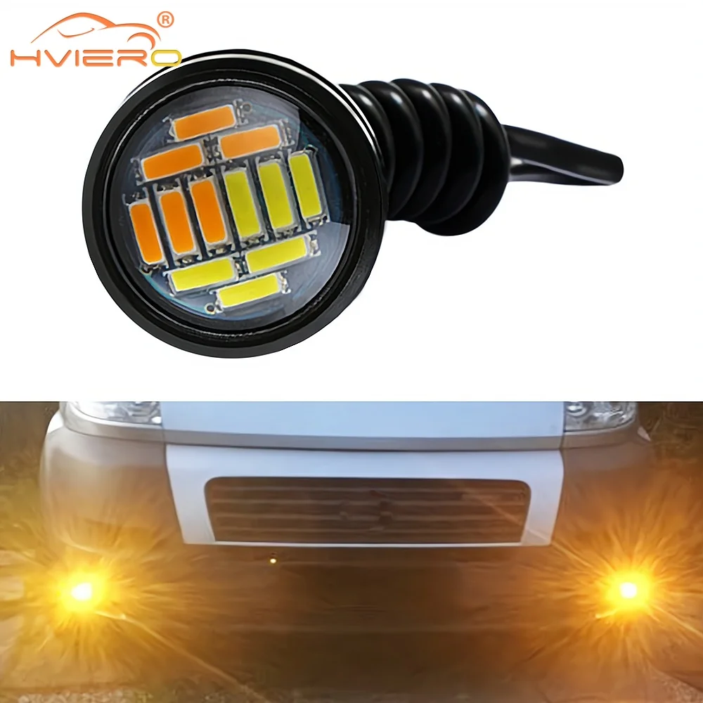 

1X 23mm 4014 Car Auto 12Led Eagle Eye Turn Signal White Yellow DayTime Running Light Spot Lamp Backup Motor Parking DayLamp DRL