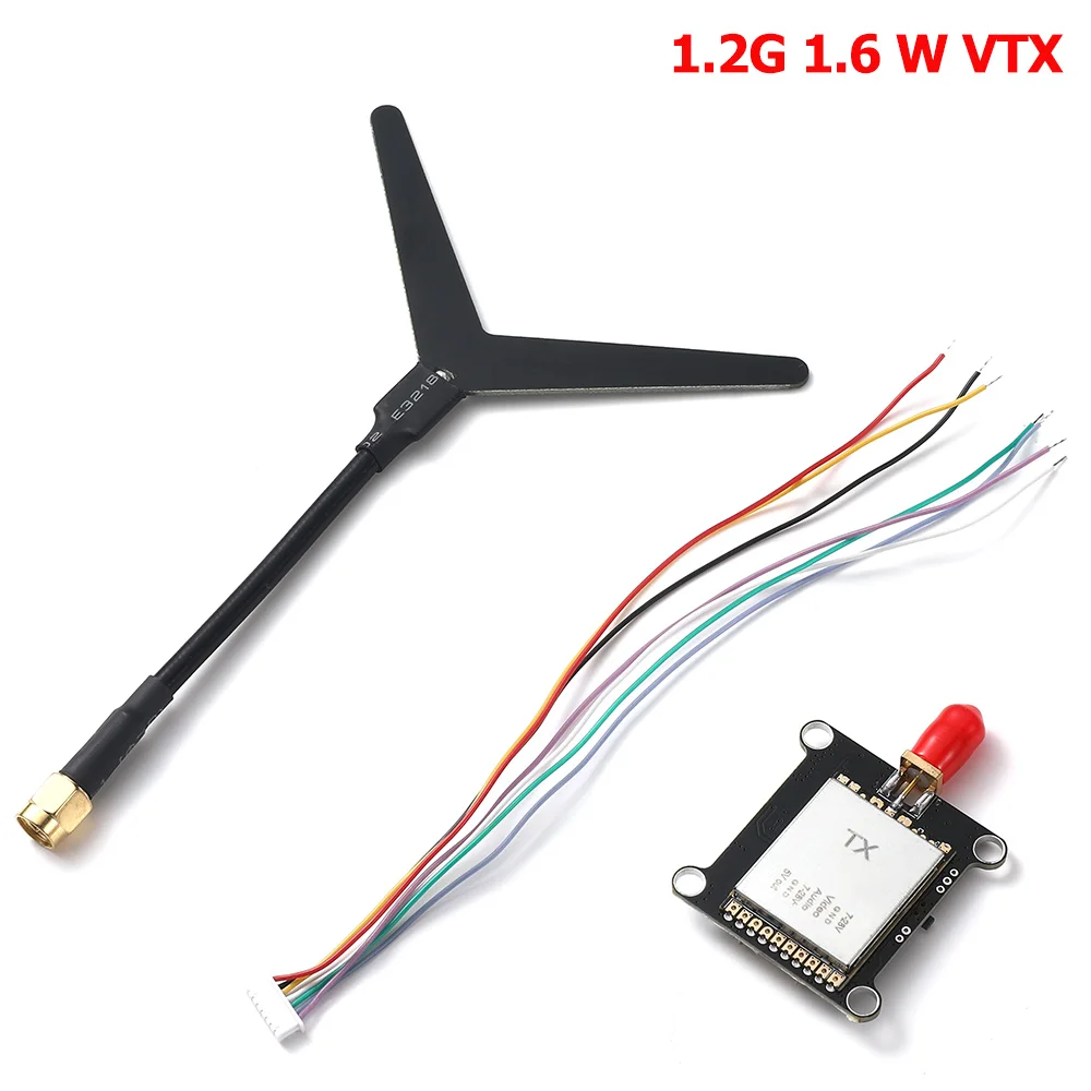 1.2GHz 1W/1.6W/2W VTX Switchable Video Transmitter Module 1.2G VRX 8CH with Cable For Long Rang Racer Drone Multirotor DIY Parts