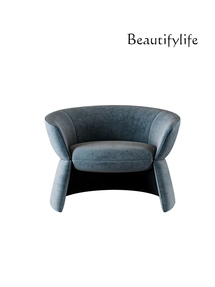 아메리칸 스타일, 가벼운 럭셔리 기술, 가죽 원목 싱글 소파, 대형 아파트 거실 디자이너