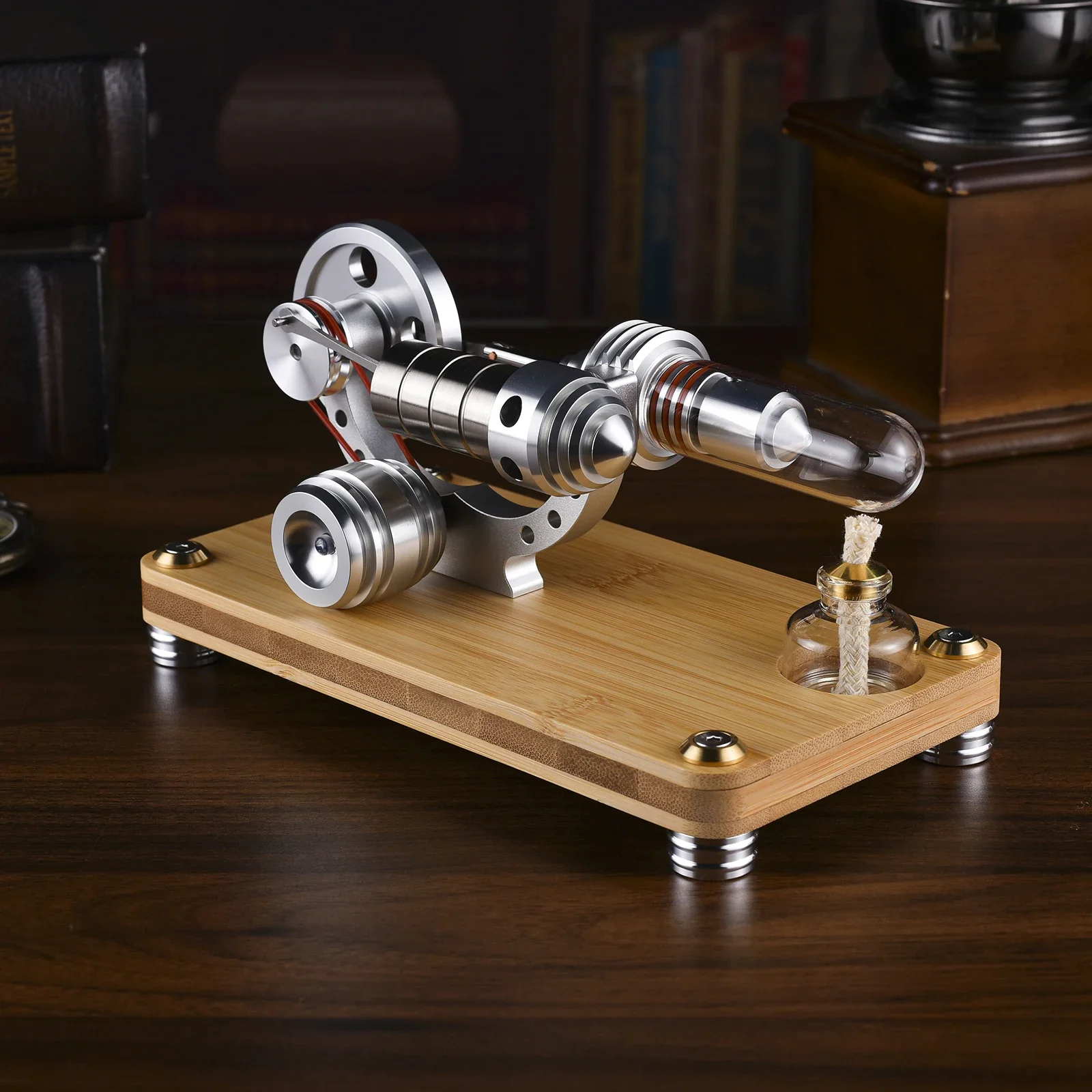 Double Cylinder Double Piston Stirling Engine Single Cylinder Engine Can Start Physical Air Energy External Combustion Engine