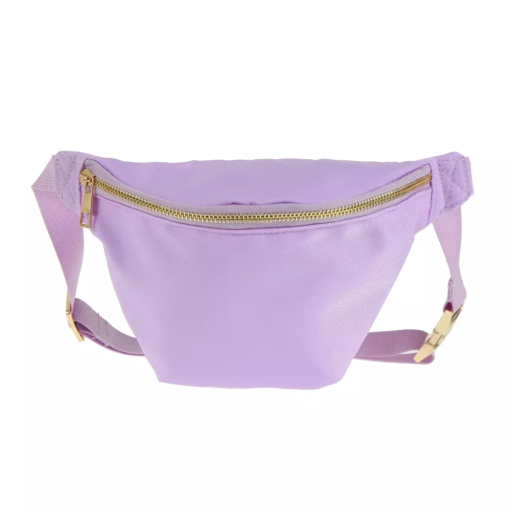 Sac banane personnalisé à paillettes pour femmes, patchs Chenille, Sport, course, Nylon, imperméable, sac de taille, offre spéciale