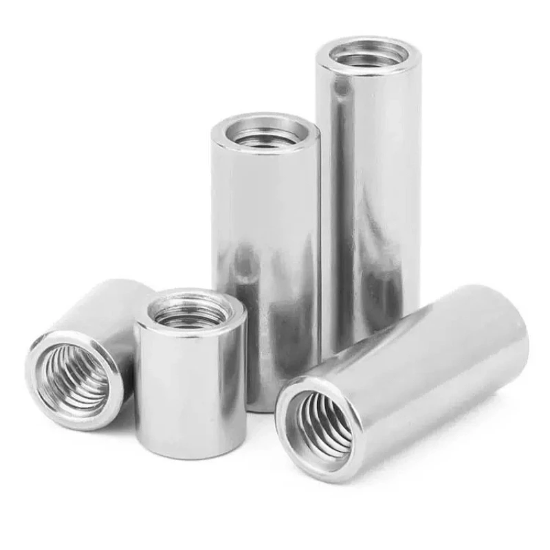M10 M12 M14 M16 M20 304 Stainless Steel Extend Long Lengthen Round Coupling Nut Sleeve Tubular Nuts Joint Sleeve Nuts image 5