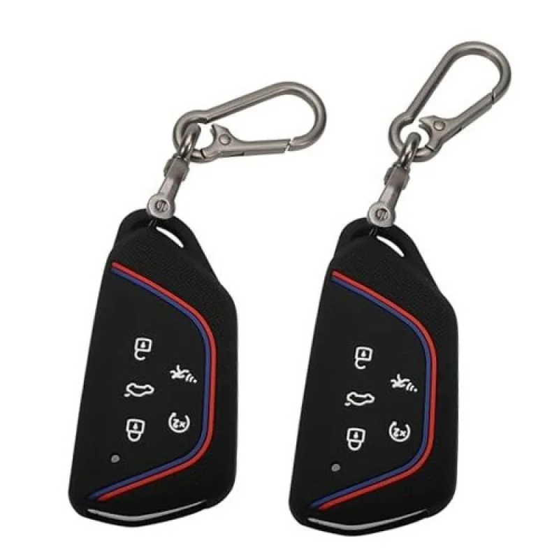 

Комплект из 2 шт. для VW Volkswagen, чехол для ключей с брелком, силиконовый чехол с 5 кнопками