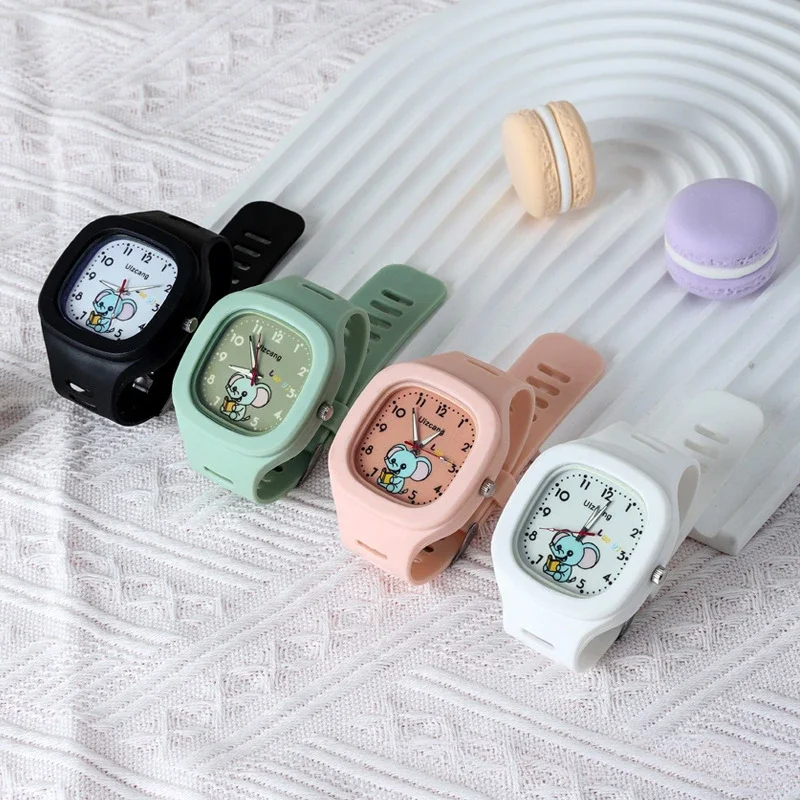 Children's Watch Square Quartz Watch Night Light Sports Student Cartoon Watch