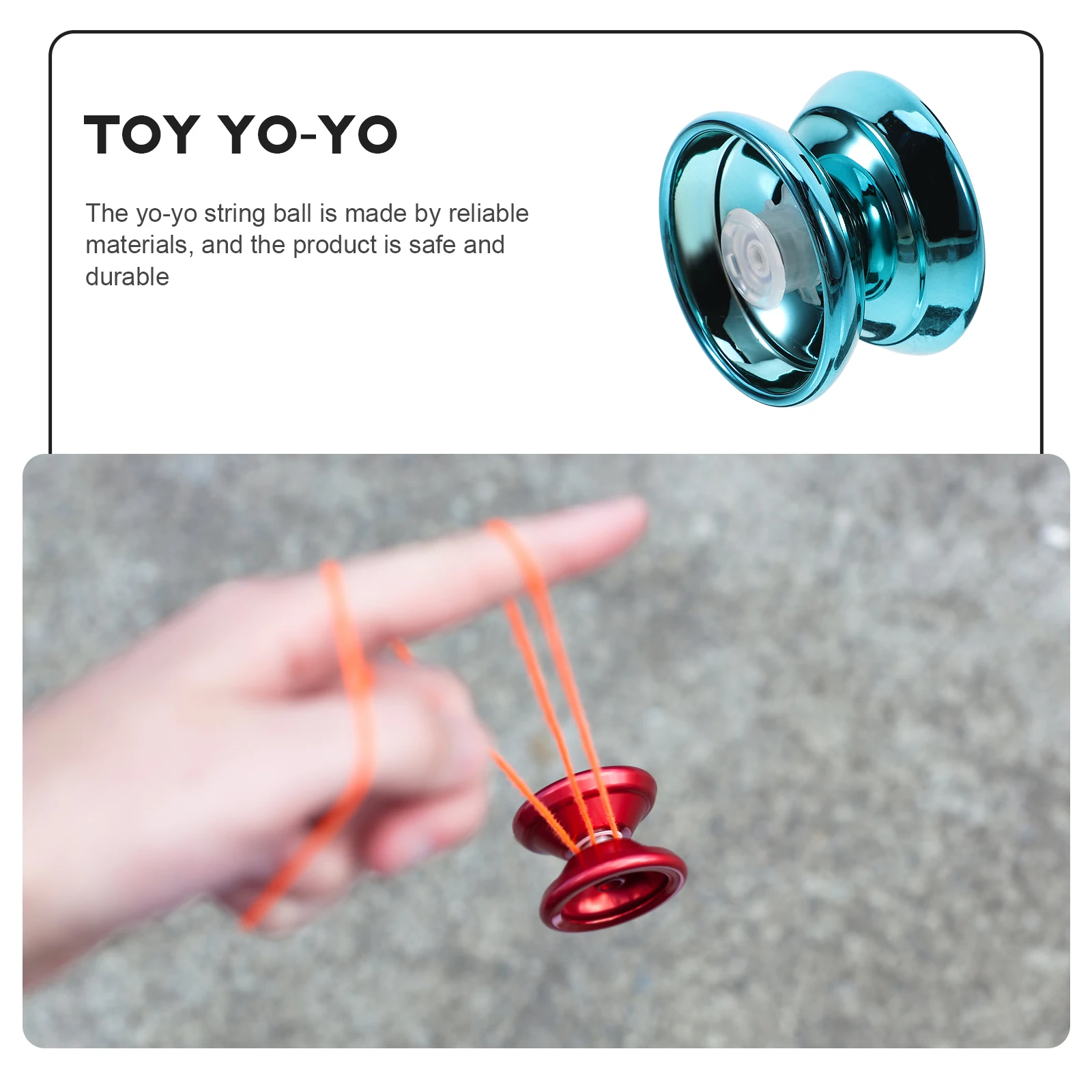 초보자용 요요볼 1세트, 합금 소재, 부드러운 손가락 운동, 어린이용 무반응 요요, 야외 놀이용, 손과 눈의 협응력 향상 게임