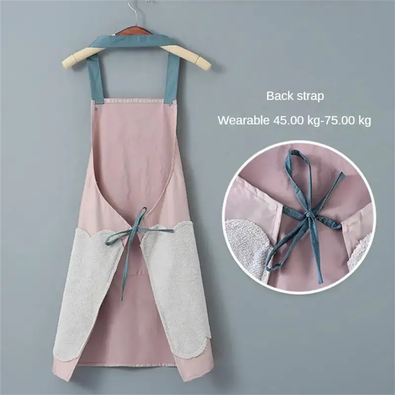 Cute Cartoon Rabbit Kitchen Apron For Men Women Home Cleaning Tools Pink White Waterproof Apron Cotton Linen Easy To Clean House