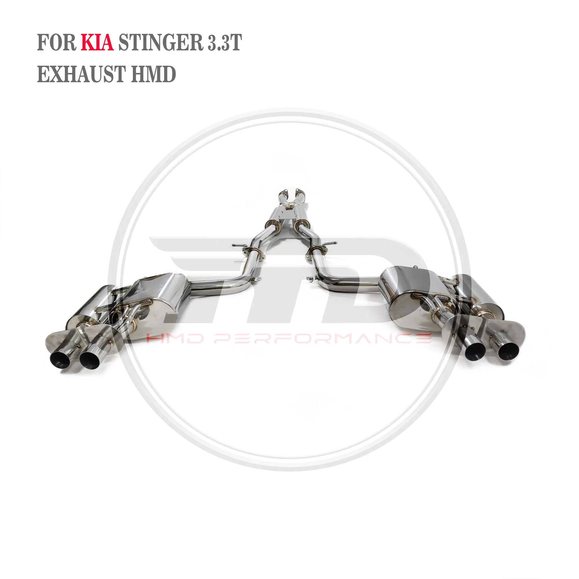 HMD Stainless Steel Exhaust System Performance Catback For KIA Stinger 3.3T Car Electronic Valve Muffler