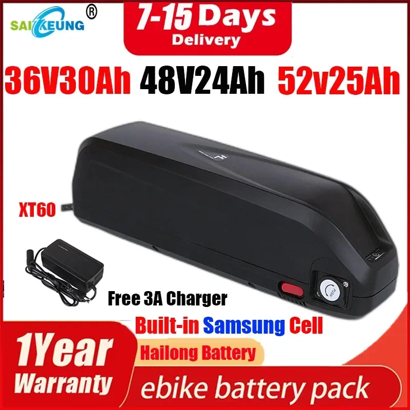 

36v 48v 52v 60v 72v Hailong 16 20ah 24ah 25ah 28ah 30ah 40 50ah 60ah Batterie Electrique Ebike Bateria Cham-rider 3000w Battery