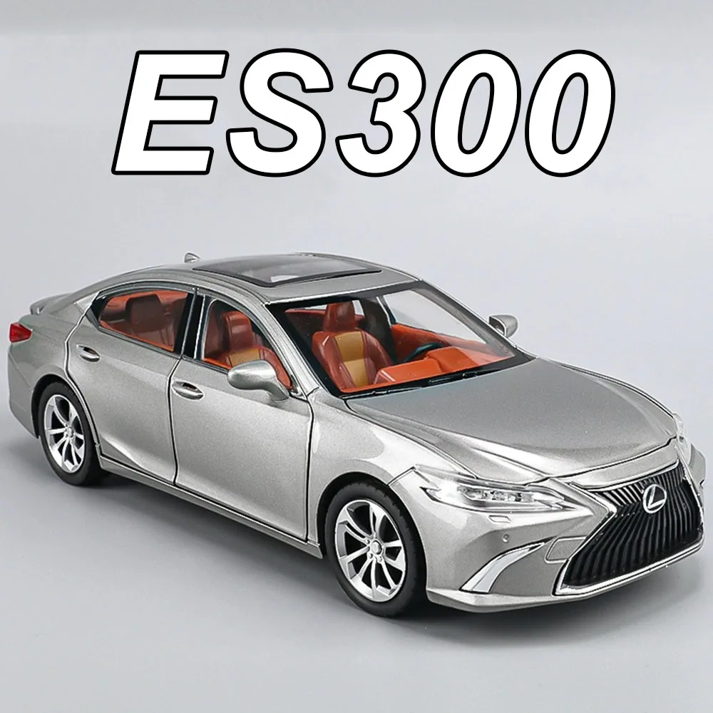1:24 ES300 LX600 سبيكة دييكاست سبيكة نموذج لعب السيارات ضوء الصوت التراجع الأبواب فتح نماذج مصغرة المركبات هدايا عيد الميلاد