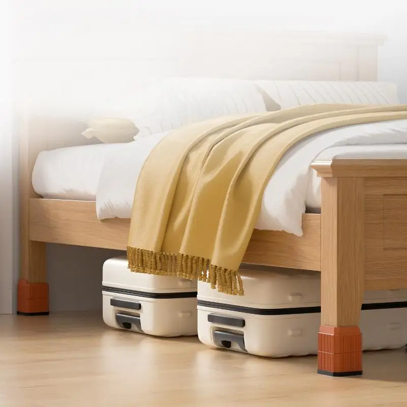 Hot Sale 4Pcs Non-Slip Quiet & Moisture-Proof Height Extenders Multi-Purpose Round Furniture Risers For Beds Sofas And Tables