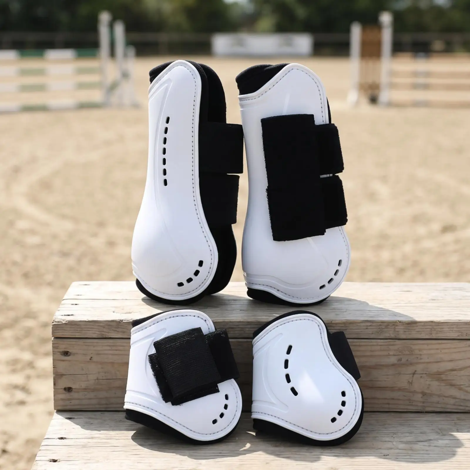 4 Pieces Horse Leg Protection Boot Contoured Tack Breathable for Show Jumpers
