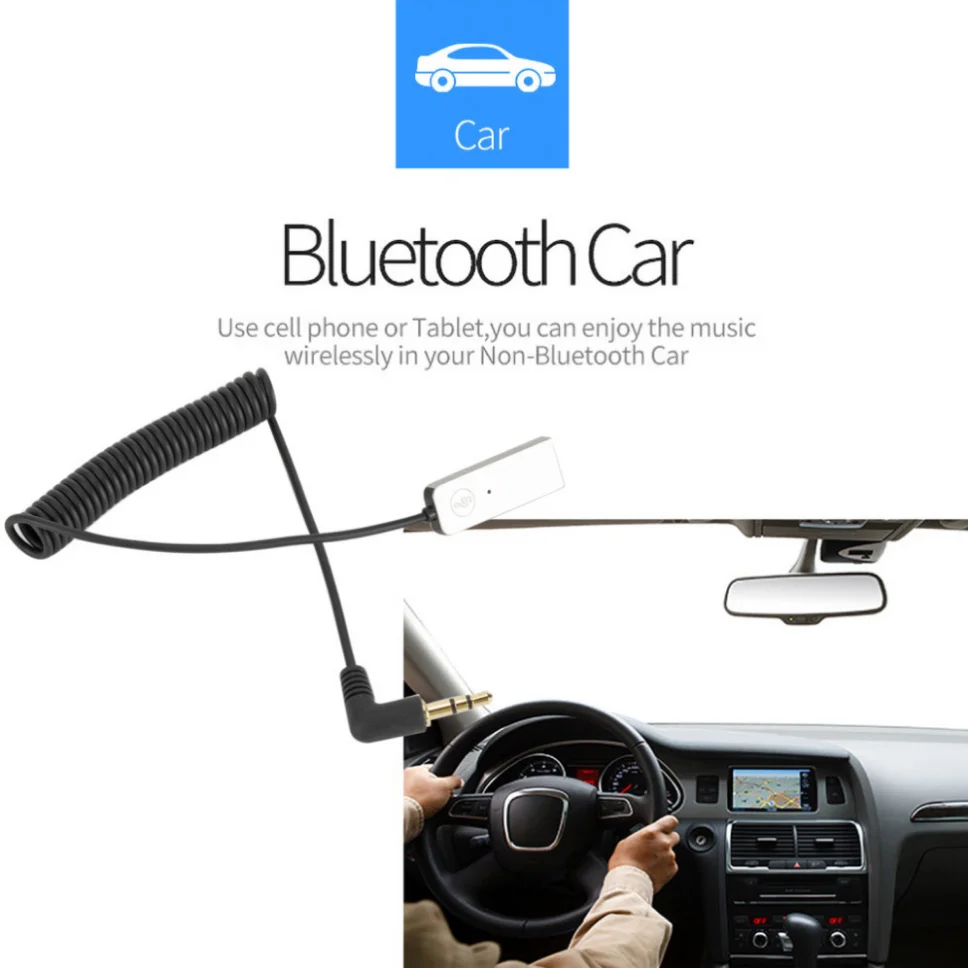 USB Bluetooth 5.0 Receiver Car Kit USB to 3.5MM Jack AUX Audio MP3 Music Dongle Adapter for Wireless Bluetooth FM Radio Speaker