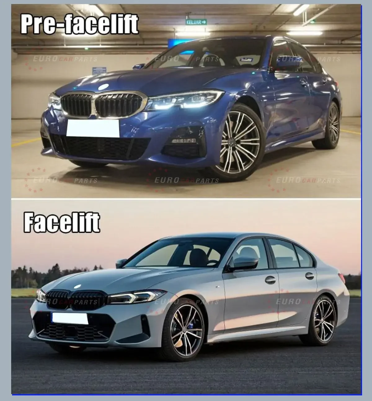 2019-2022 G20 G28 Upgrade to G20 G28 Lci 2023 Car Conversion Facelift Bodykit Accessories For Bmw 3 Series G20 Bodykit