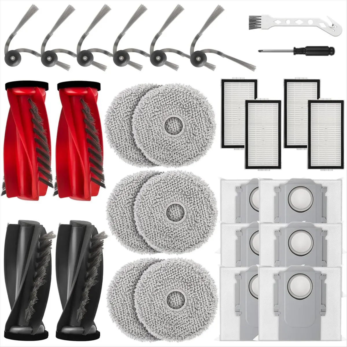 (A25M) For Roborock Saros 10R G20s Ultra Robot Vacuum Cleaners Main Side Brush Hepa Filter Mop Cloth Dust Bags