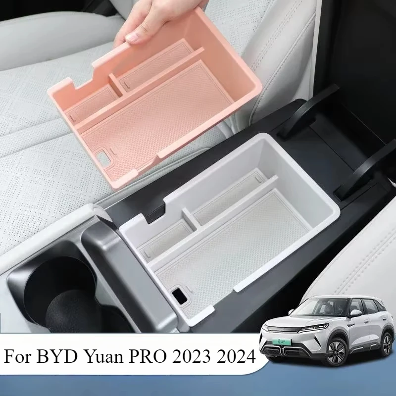 For BYD Yuan PRO 2023 2024 central control armrest boxes,multi-functional storage box accessories for car storage