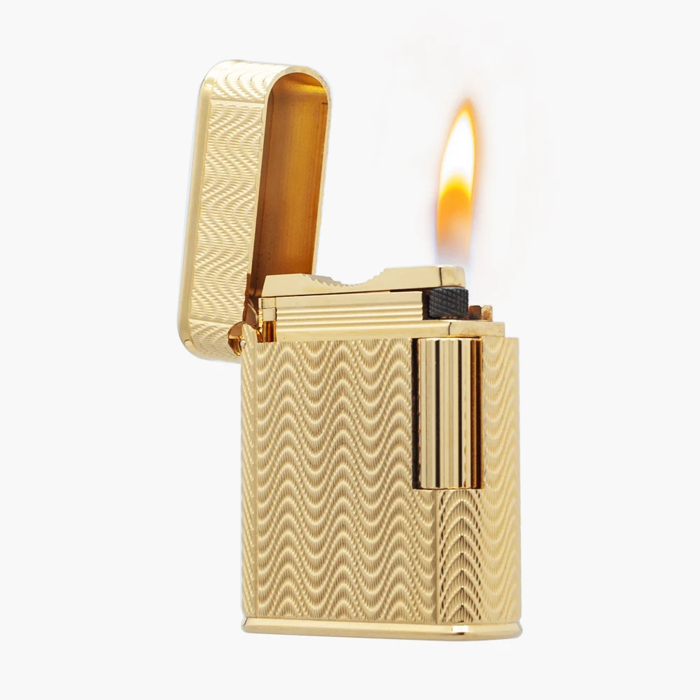 

L1 lighter Water ripple Single Flame Lighter Metal Cigar lighter including Gift box set accessories