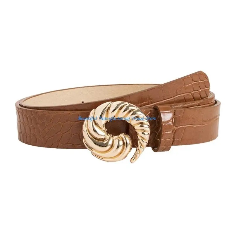 

E56A Conch Waist Belts for Jeans Pants Belt Skinny Belt Cowgirl Body Jewelry