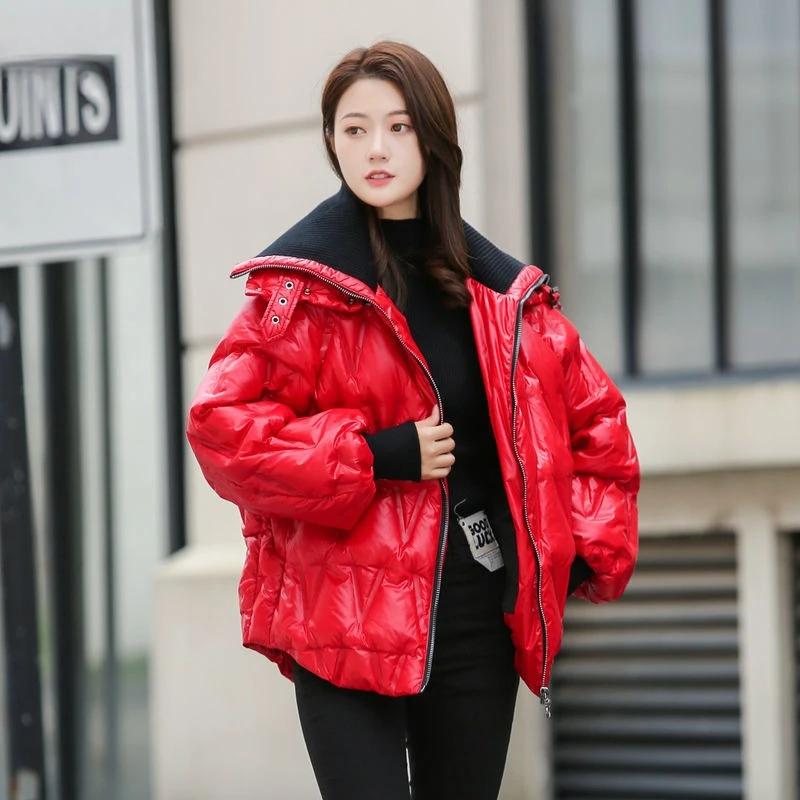 Abrigo de moda y personalizado de longitud media, nueva chaqueta de plumón elegante y de gama alta, abrigo cálido con capucha gruesa, abrigo de invierno