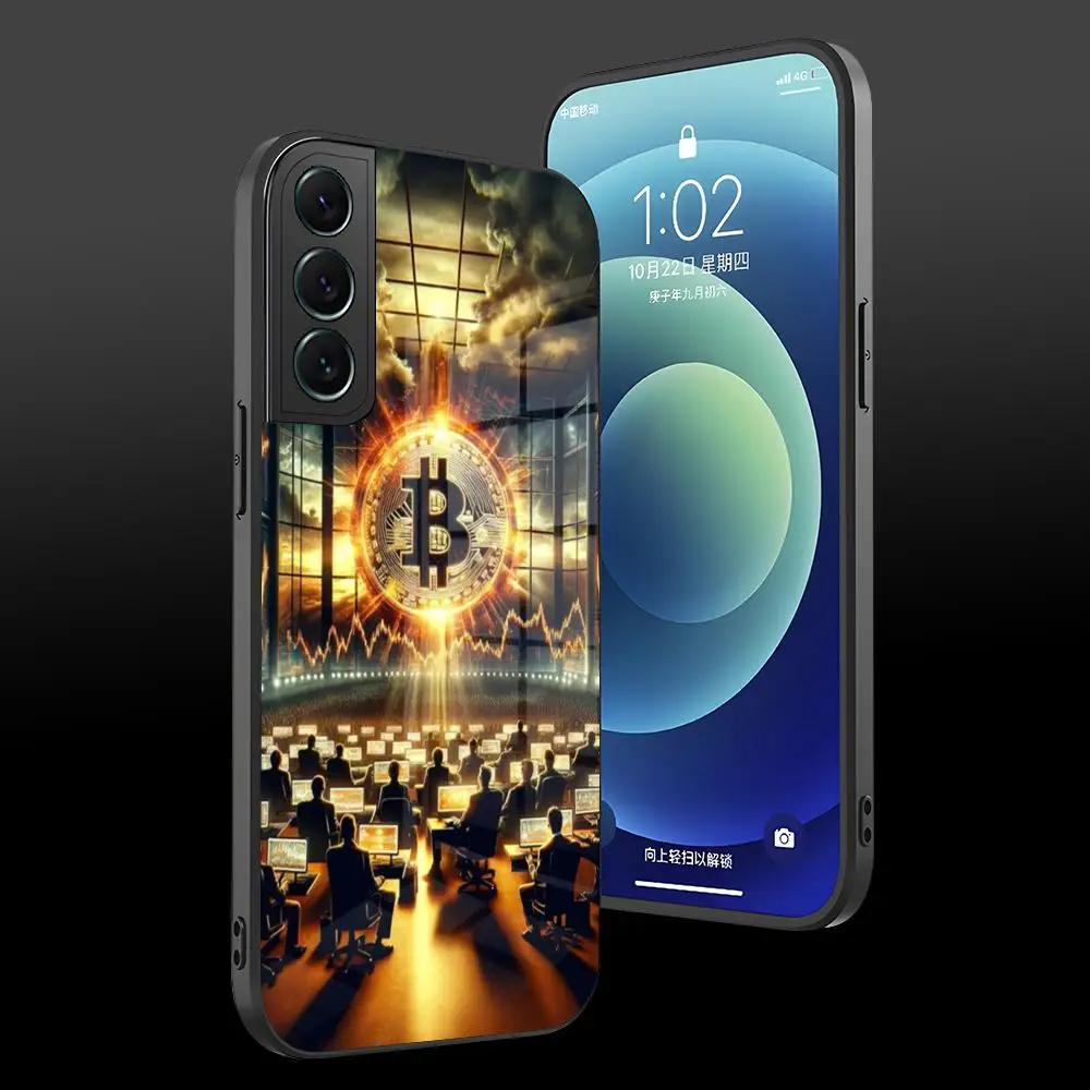 Bitcoin Phone Case for Samsung Galaxy S23 S24 S25 Ultra S21 S22 S20 Fe Plus A34 A54 A24 A52 A53 M54 Glass Cover