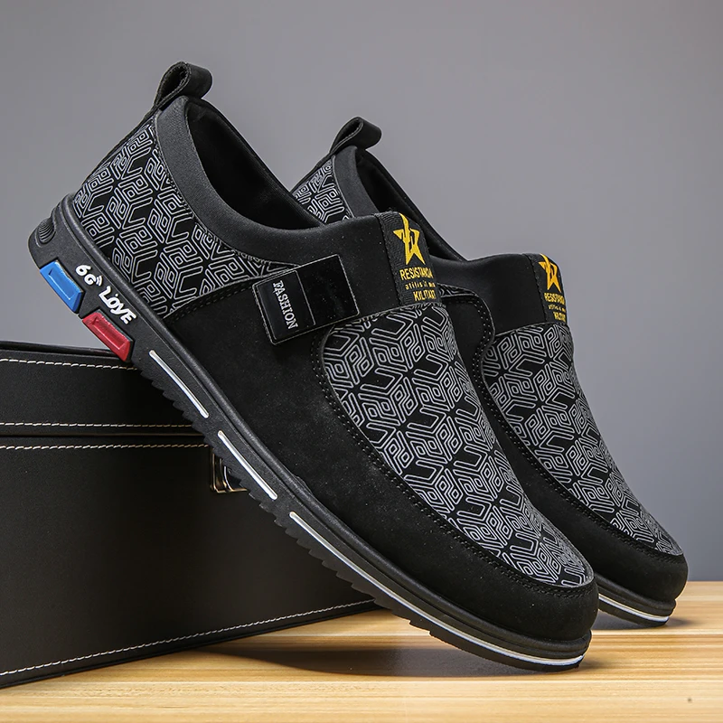 

Мужские летние туфли больших размеров в британском стиле, повседневные и универсальные, низкие кожаные туфли с противоскользящей и износостойкой подошвой.