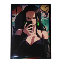 60pcs/set One piece Flash Card sleeve Boa Hancock OPTCG Anime Game Collection Card Protective Cover Gift Toys 67x92mm