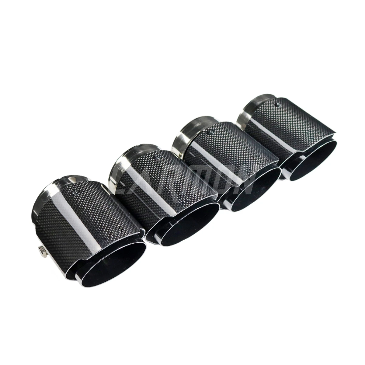 Black coated stainless steel M Performance Glossy Carbon Fiber Exhaust Muffler Tips for BMW M3 M4 F80 F82 F83