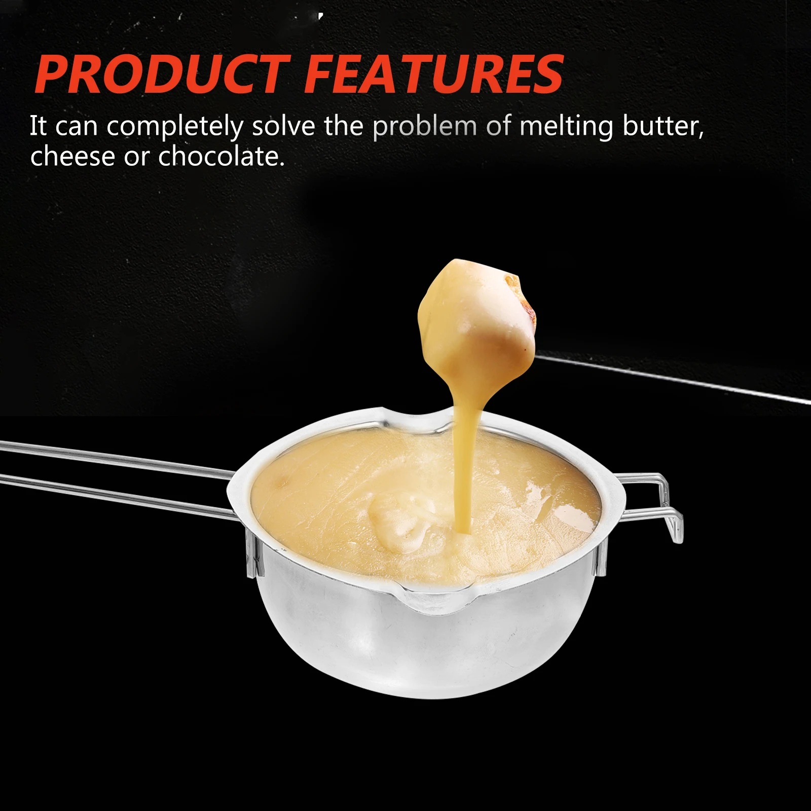 

Melting Pot Double Boiler for Chocolate Stainless Steel Pots Perforation Travel