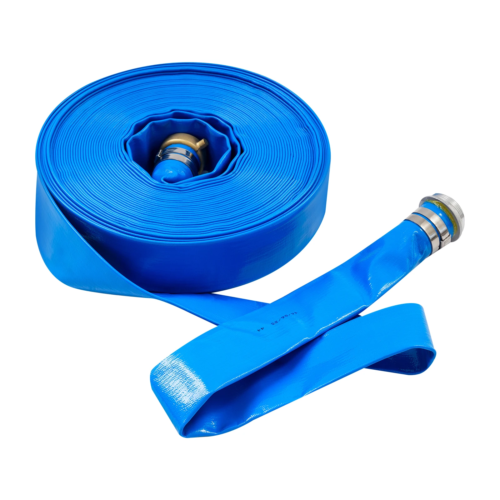 2" X 100 Ft/ 1.5" X 50 Ft Lay Flat Water Discharge Hose, Backwash Hose for Swimming Pools, Industrial Agricultural Water Pump Drain Hosewater Discharge Hose