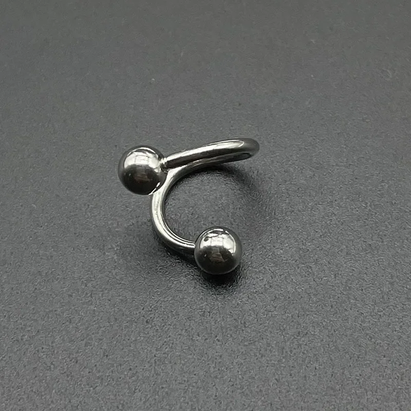 S Form 316L Edelstahl Lippenpiercing Nasenring Helix Piercing Knorpelohrring Körperpiercing Vajinal Schmuck 16G
