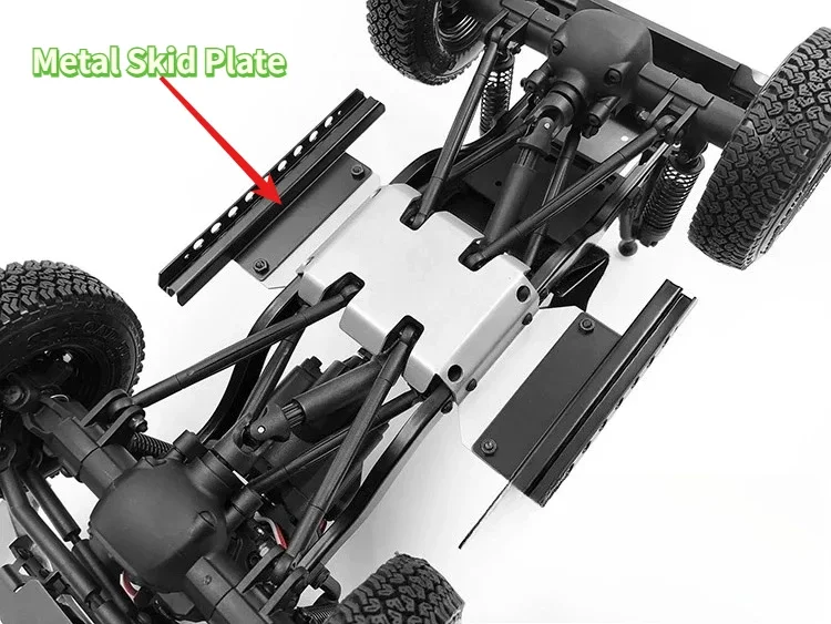RC Crawling Metal Side Pedal Skid Plate For MST Jimny 1/10 Scale Alloy Chassis Upgrade Part  Hobby Offroad Decorative Accessory