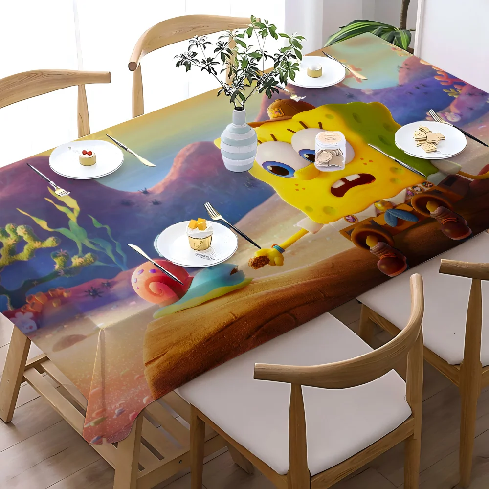 

C-Cartoon S-Sponge B-Bob-q Waterproof Oilproof Tablecloth Table Cloth Table Cover For Party Outdoor Picnic