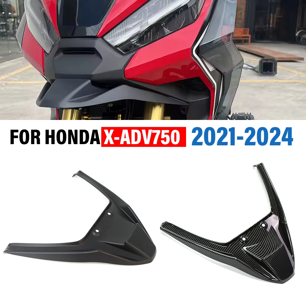 

Для HONDA X-ADV 750 2021 2022 2023 2024, аксессуары для мотоциклов, удлинитель клюва, носового конуса, черное карбоновое крыло переднего колеса