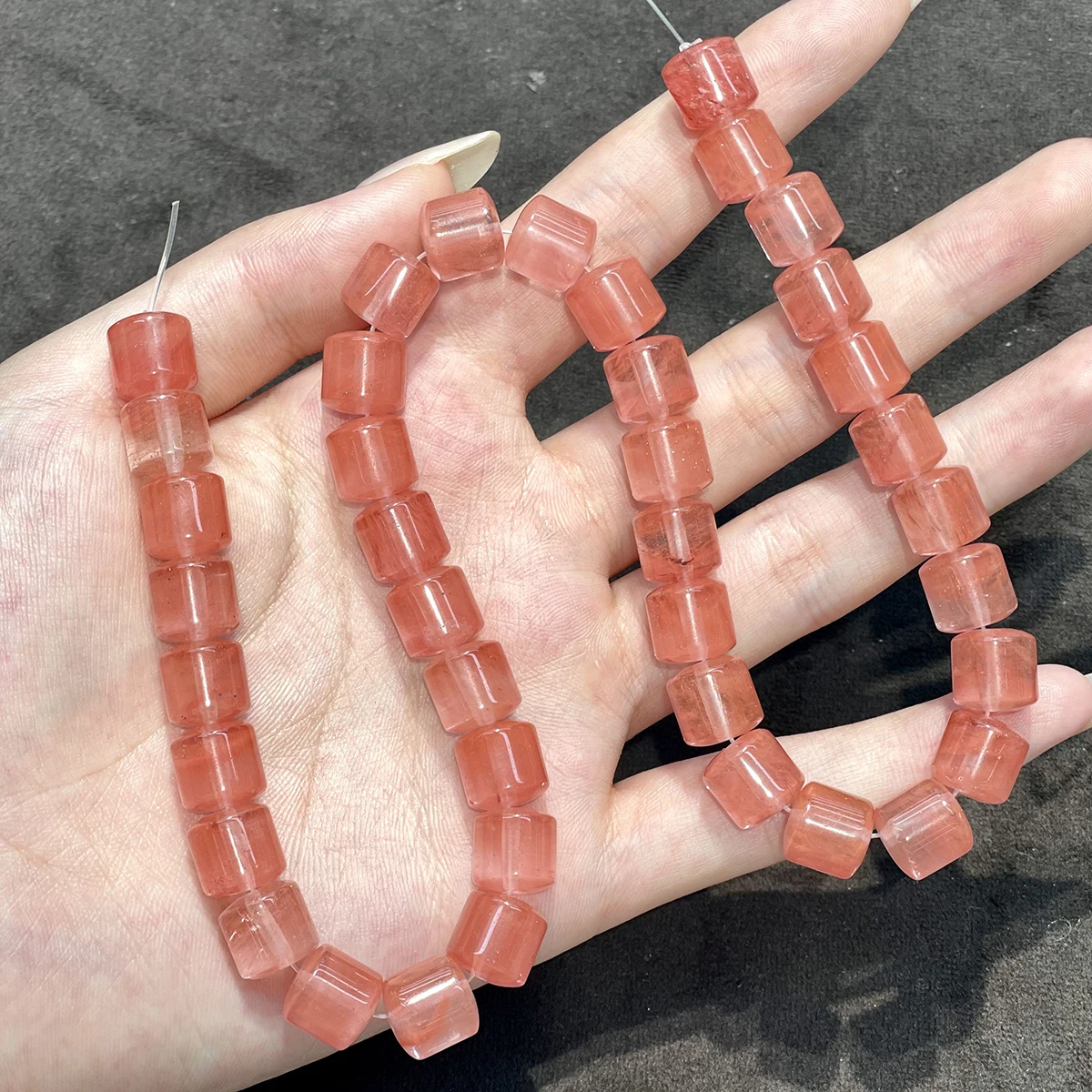 40 Stück 10mm Halbfertige Fassförmige Perlen Natürliche Kristallperlen für Schmuckherstellung DIY Halsketten Armbänder und Accessoires – Detail 21