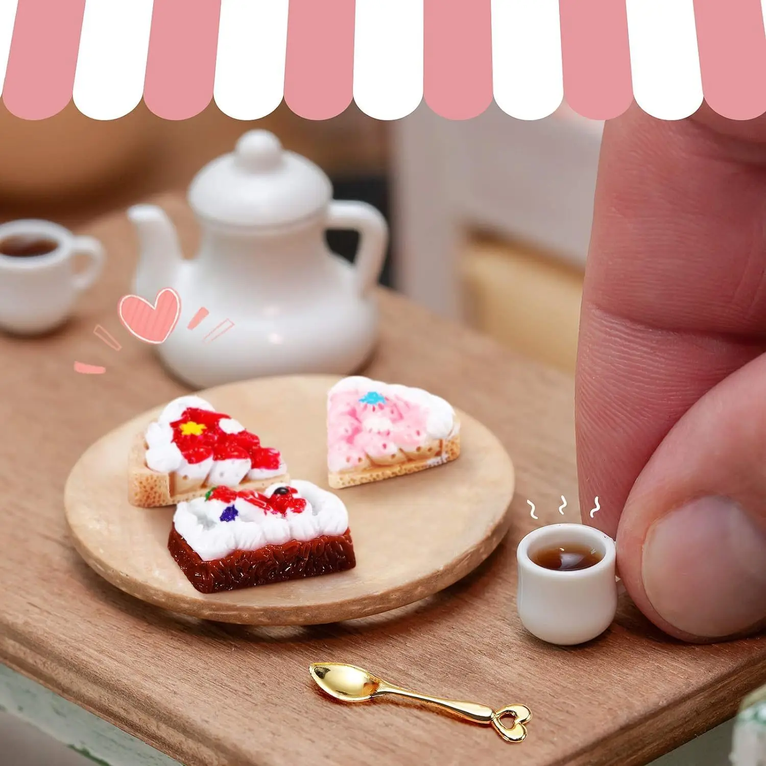 Miniatur-Lebensmittelspielzeug, gemischte Lebensmittel aus Kunstharz, Puppenküche, vorgeben, Spielzeug, geeignet für Puppenhaus, Küchenspielzeug, Miniatur-Lebensmittel aus Kunstharz – Detail 5