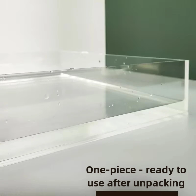 Highly transparent one-piece acrylic five-sided box tray drawer storage box shooting water tank display props box customised