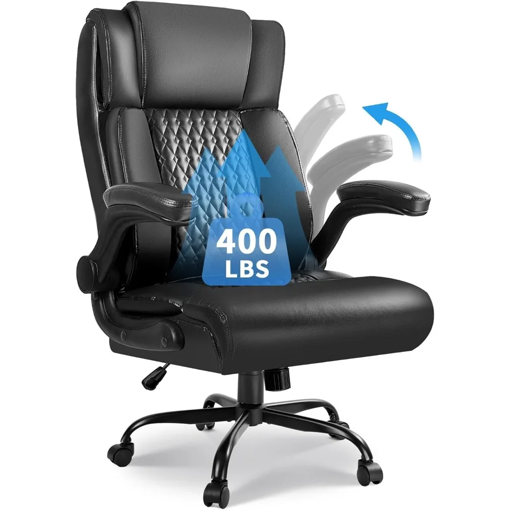 VITESSE Executive Office Chair,Heavy Duty Chair with Flip up Armrest,Ergonomic High Back Computer Gaming Chairs Home Office 400l