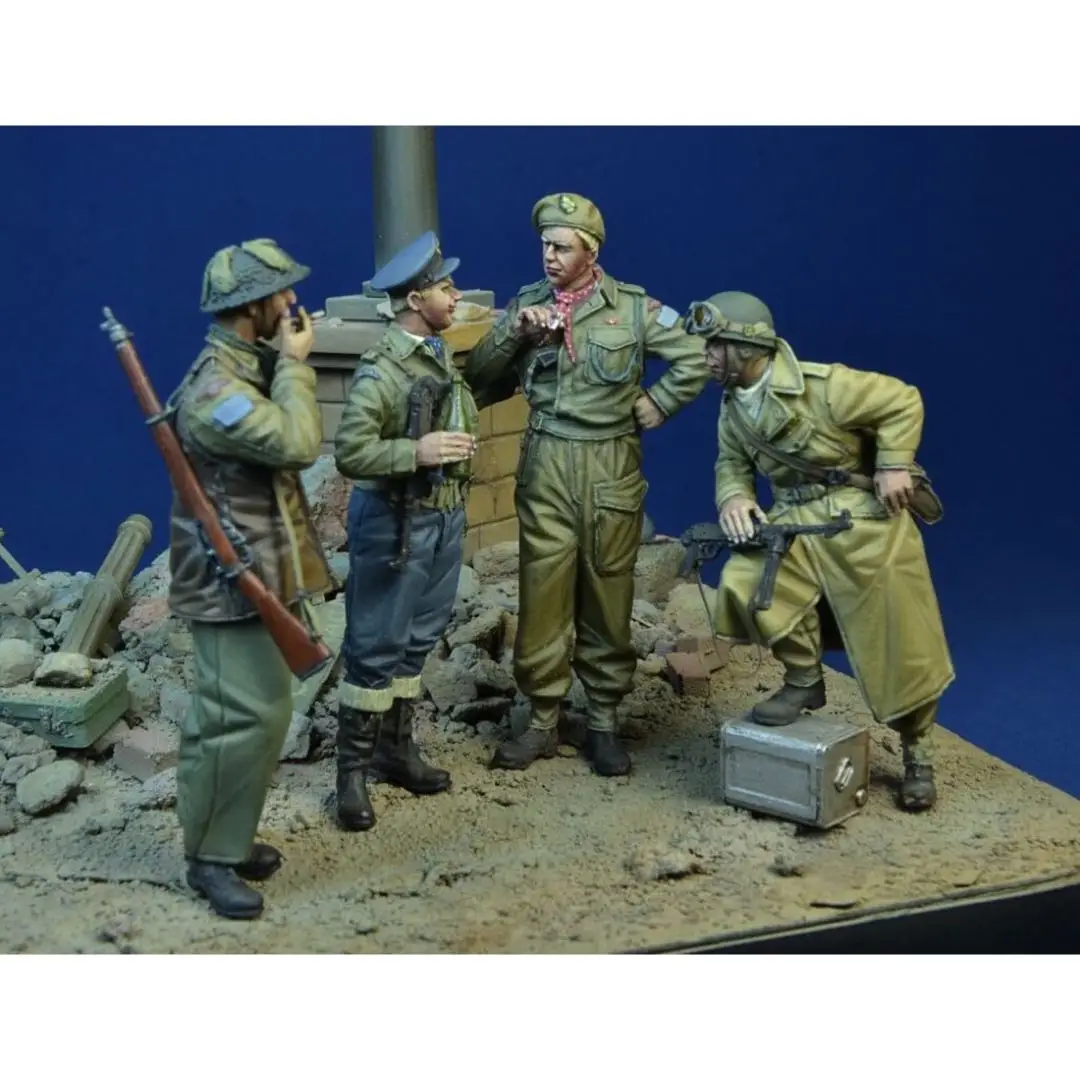 1/35 Quy Mô Nhựa Hình Lắp Ráp Bộ Mô Hình Wiwii Binh Lính Quân Trò Chuyện GK Hình Chưa Lắp Ráp Và Đúc Không Tự Làm Đồ Chơi