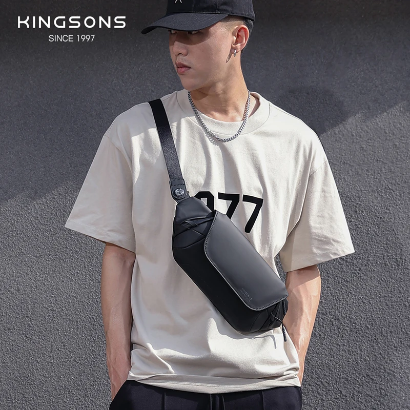 Kingsons 男性チェストバッグ女性メッセンジャーバッグポータブル